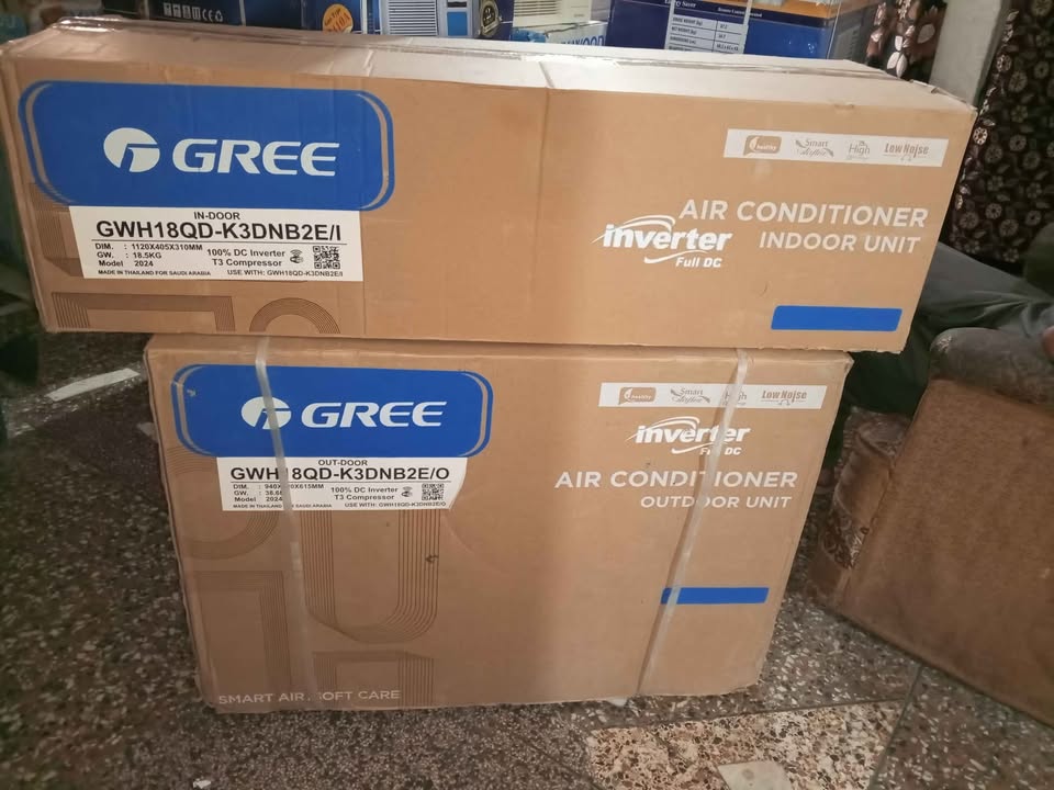 GREE SPLIT NEW AC DC INVERTER ENERGY SAVER IMPORTED T3 COMPRESSOR MADE IN THAILAND